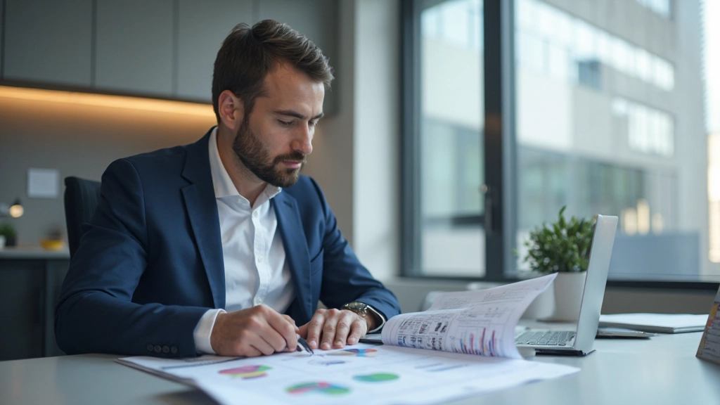 Профессионал работает над стратегическим планом организационных изменений