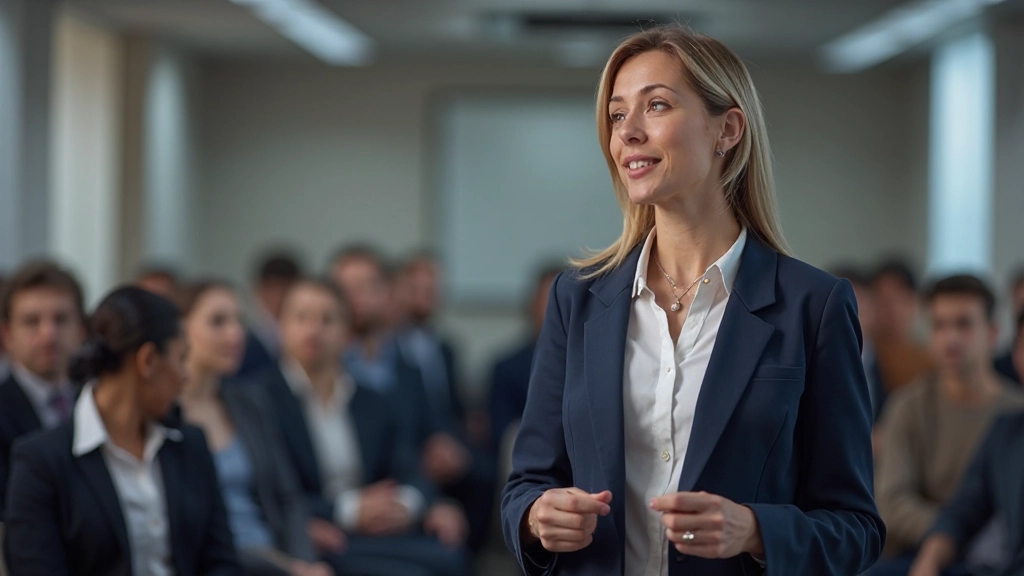 Профессионал выступает перед аудиторией